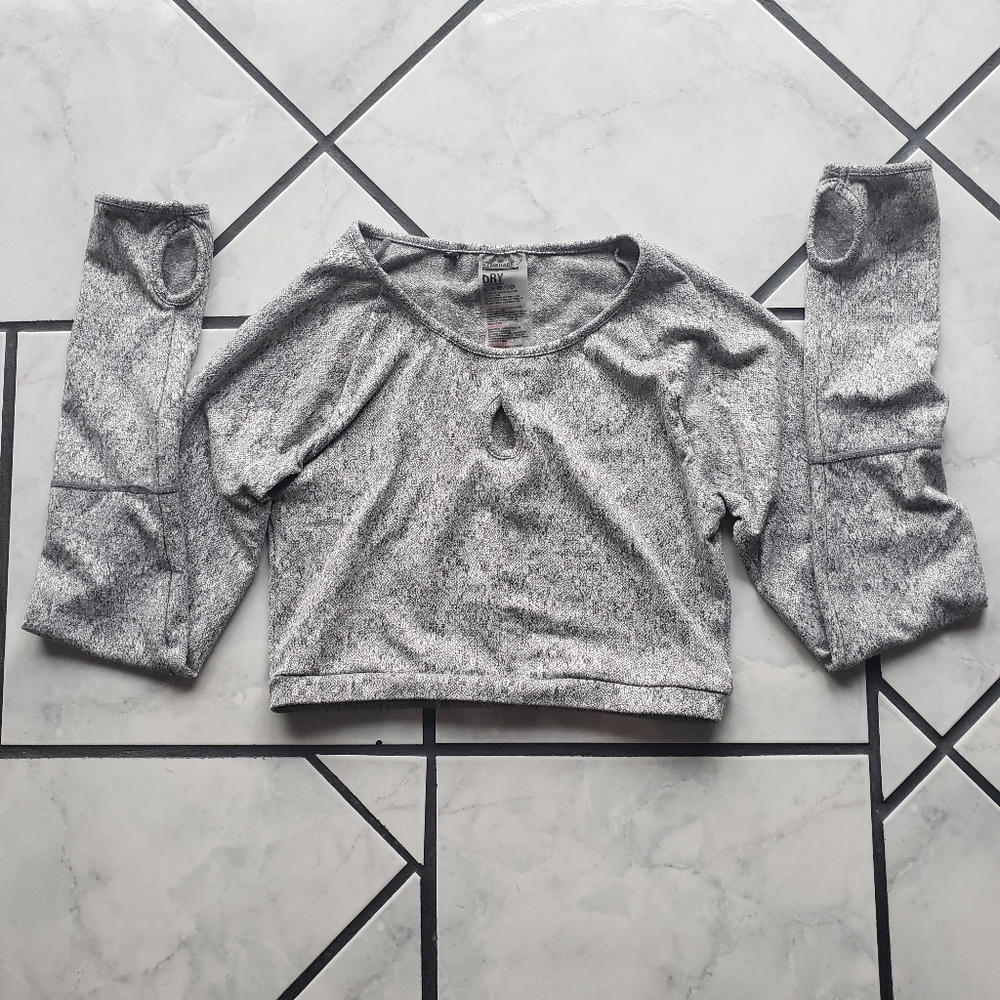 Gymshark Fleur Texture Long Sleeve Crop